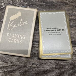 Vintage Complete Deck Barton Playing Cards‎ Mansfield Ohio